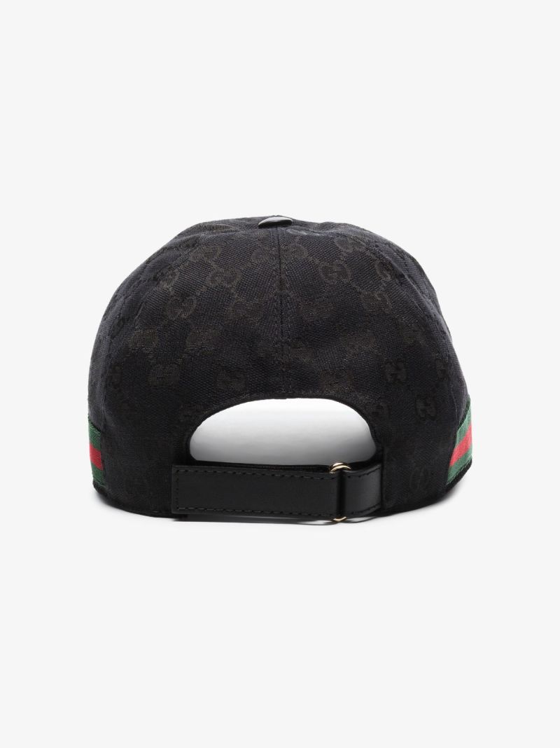 Black Gg Supreme Canvas Baseball Cap
