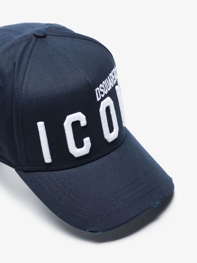 Blue Icon Embroidered Cotton Baseball Cap