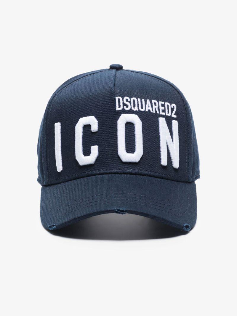 Blue Icon Embroidered Cotton Baseball Cap
