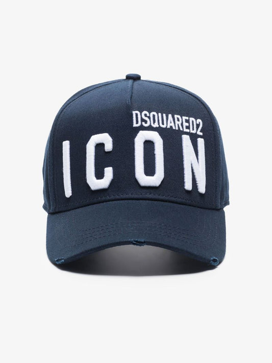 Blue Icon Embroidered Cotton Baseball Cap