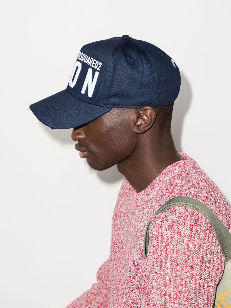 Blue Icon Embroidered Cotton Baseball Cap