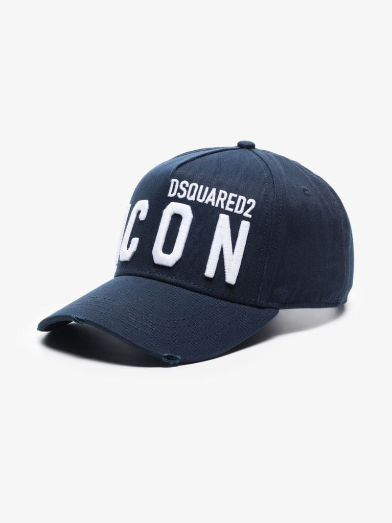 Blue Icon Embroidered Cotton Baseball Cap
