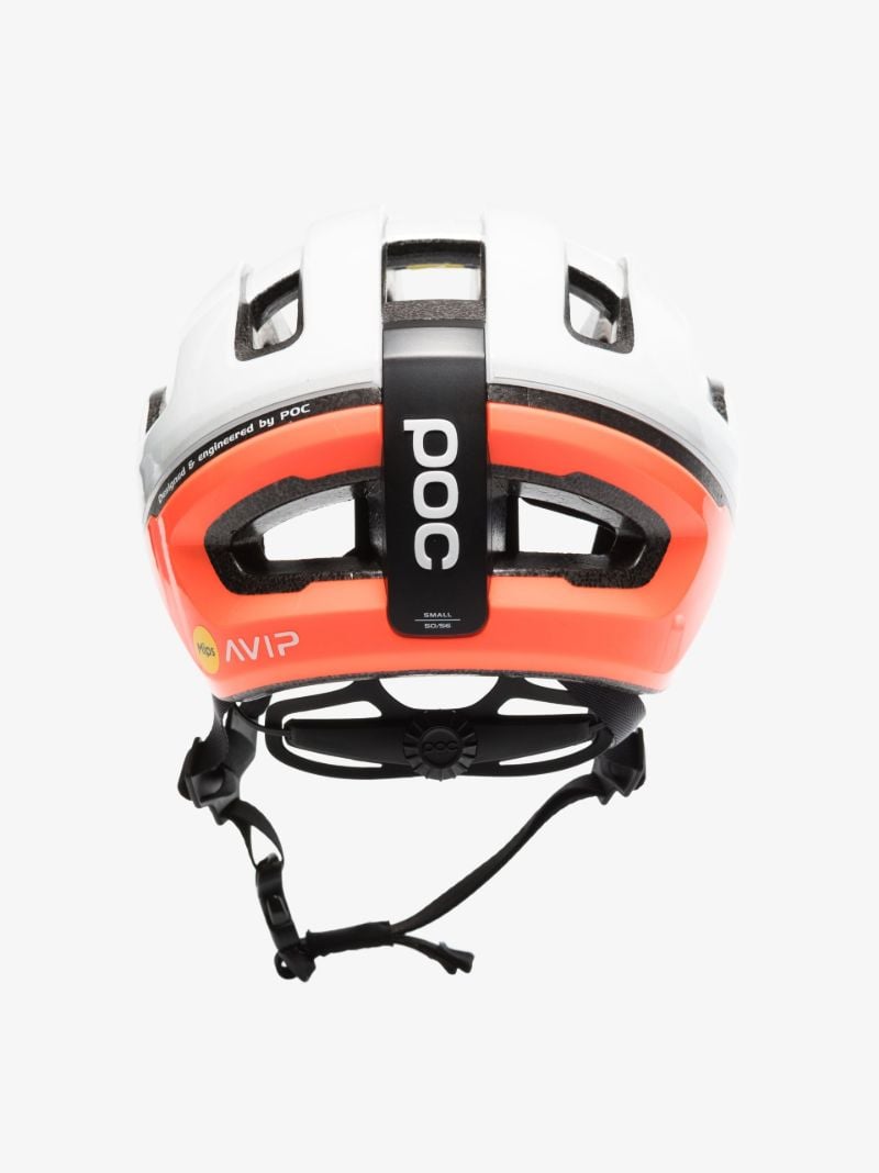 White and Orange Omne Air Mips Helmet