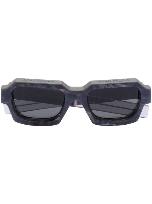 X Retrosuperfuture Grey Marble Square-frame Sunglasses