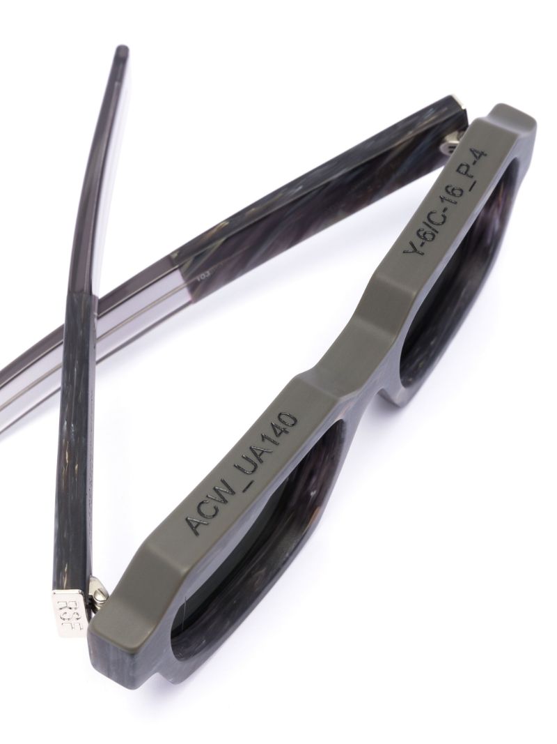 X Retrosuperfuture Grey Marble Square-frame Sunglasses