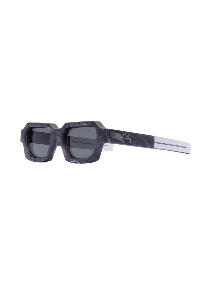 X Retrosuperfuture Grey Marble Square-frame Sunglasses