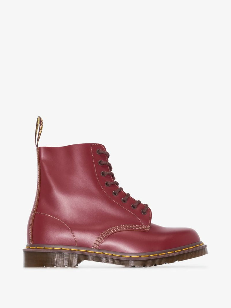 Red Vintage 1460 Leather Ankle Boots