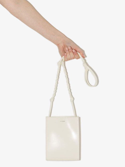 White Tangle Small Leather Cross Body Bag