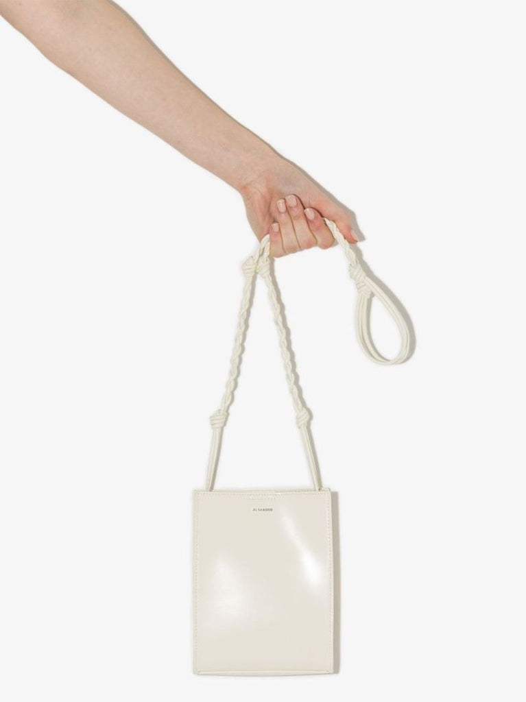 White Tangle Small Leather Cross Body Bag