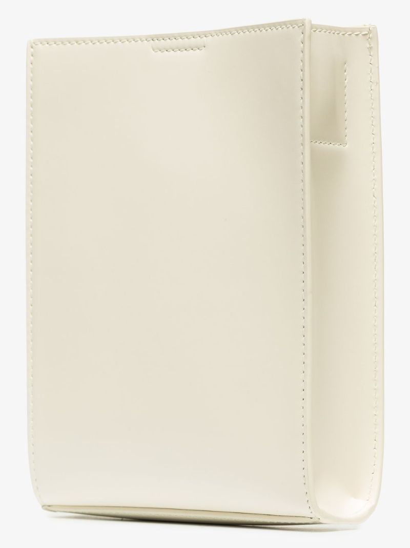 White Tangle Small Leather Cross Body Bag