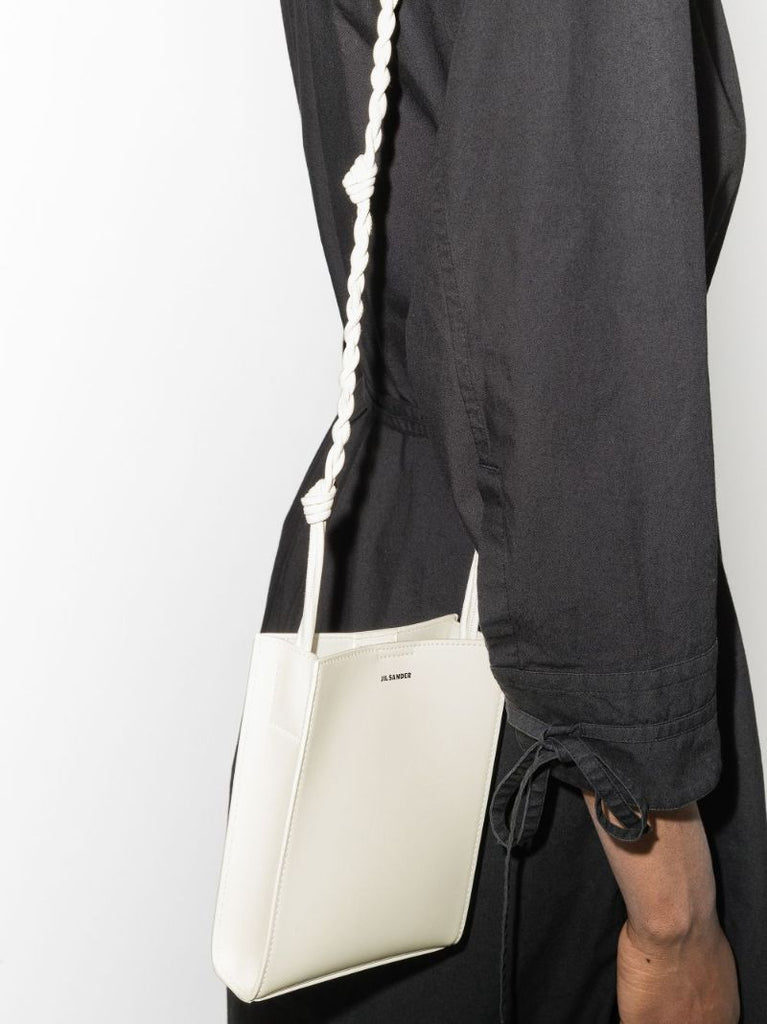 White Tangle Small Leather Cross Body Bag