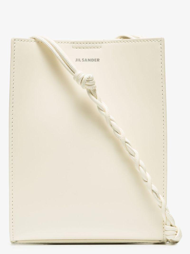 White Tangle Small Leather Cross Body Bag