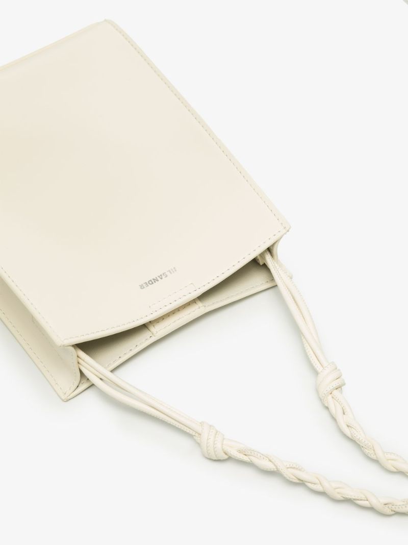 White Tangle Small Leather Cross Body Bag
