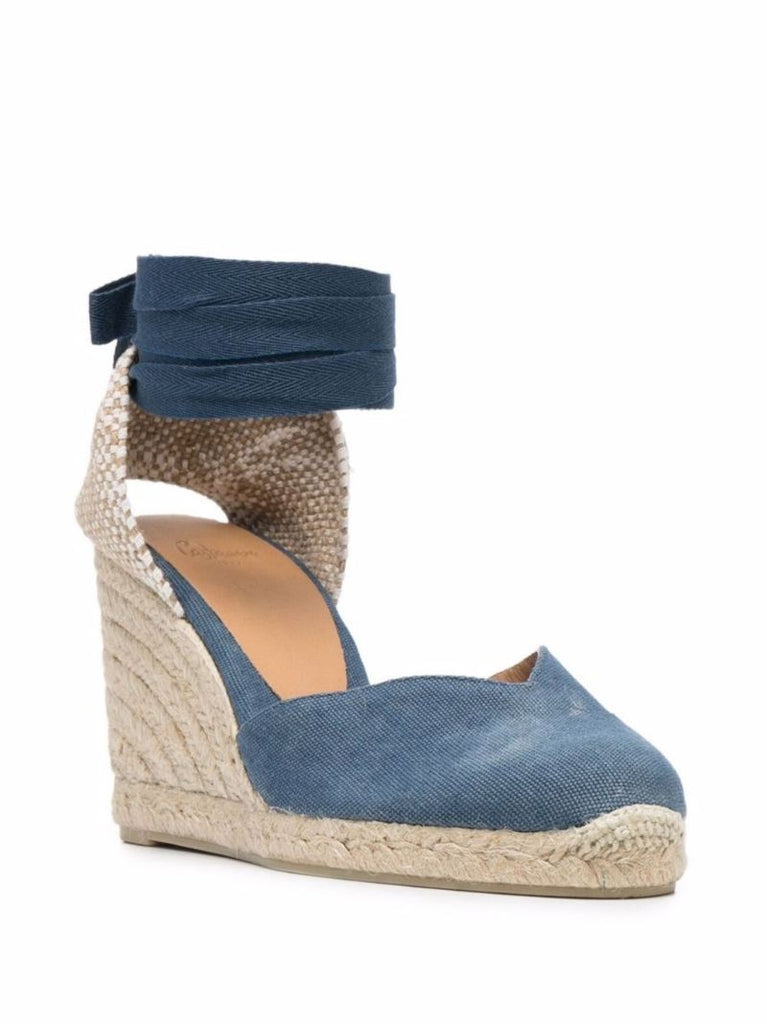 Blue Carina 80 Wedge Espadrilles