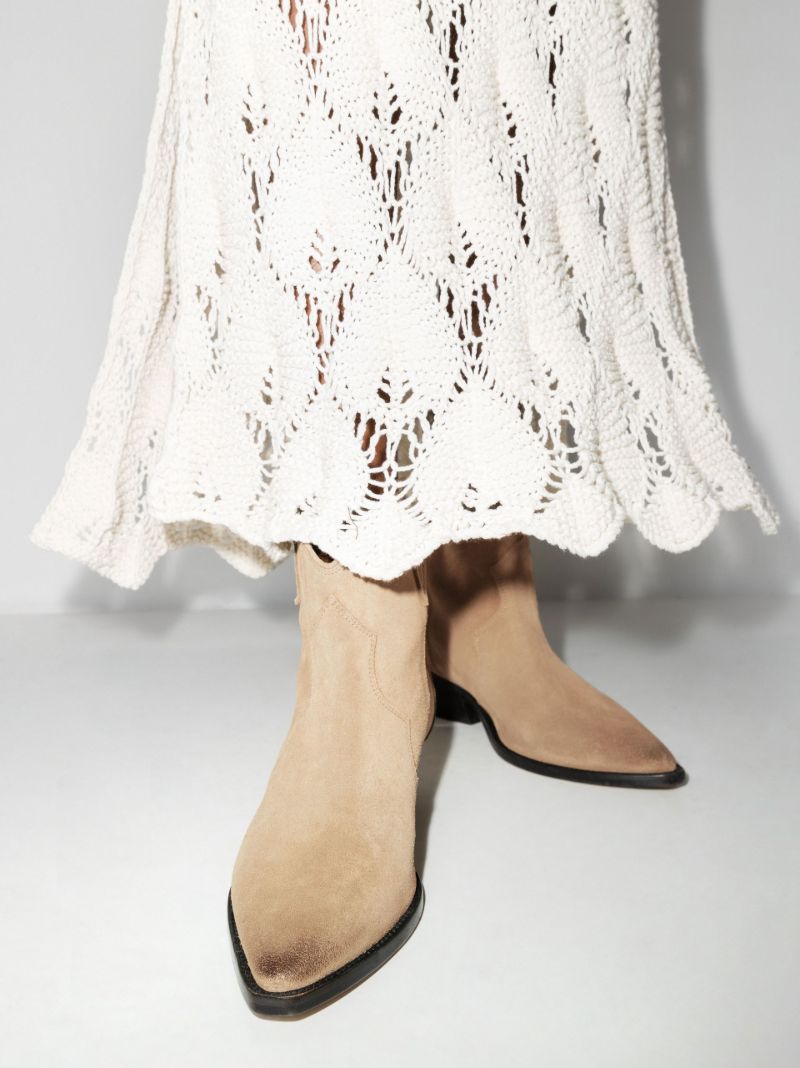 Neutral Dewina 40 Suede Cowboy Boots