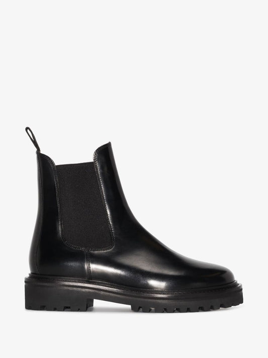 Black Castay Leather Chelsea Boots