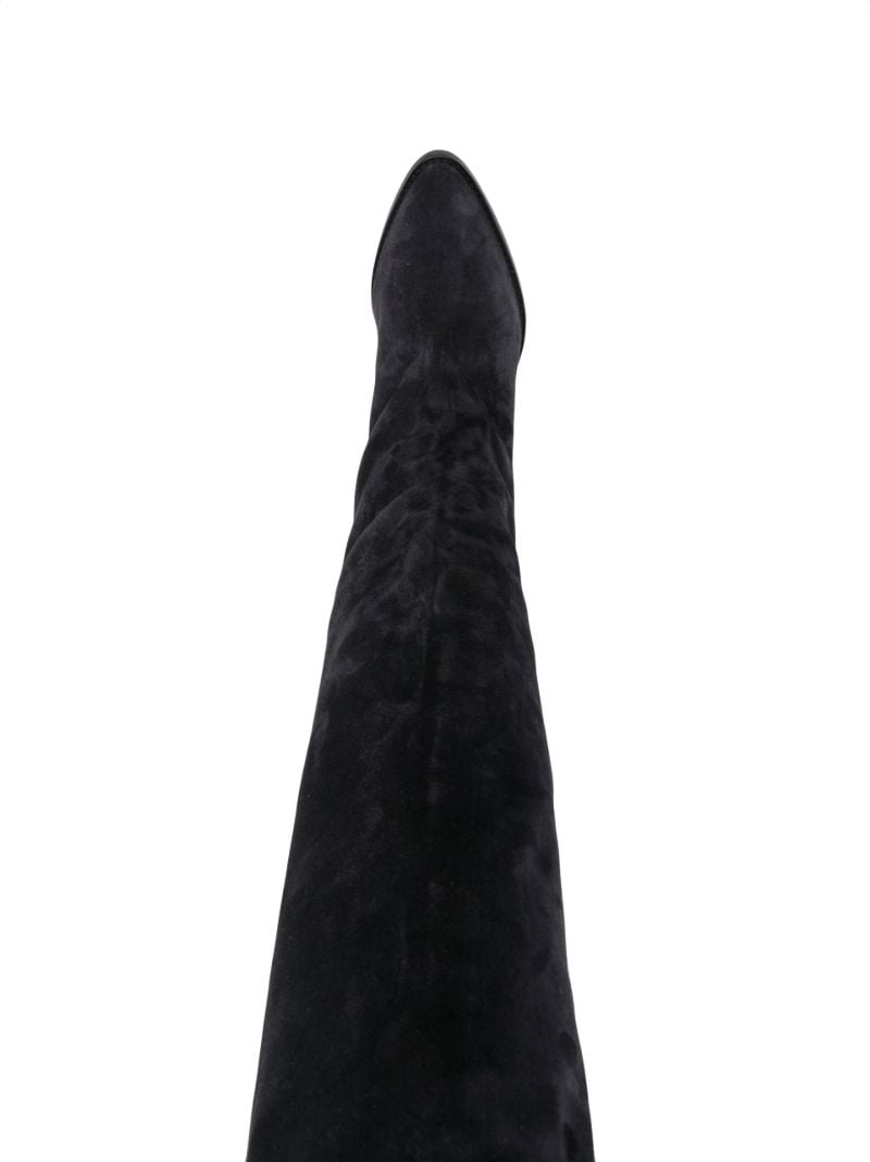 Black Riria 90 Knee-high Suede Boots