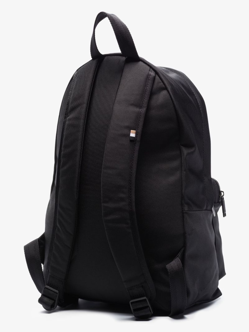 Black Logo Print Backpack
