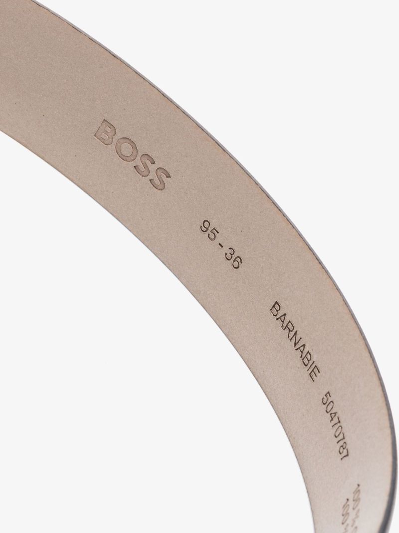 Brown Logo Leather Belt