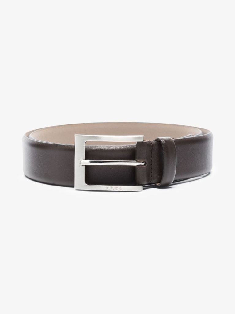 Brown Logo Leather Belt