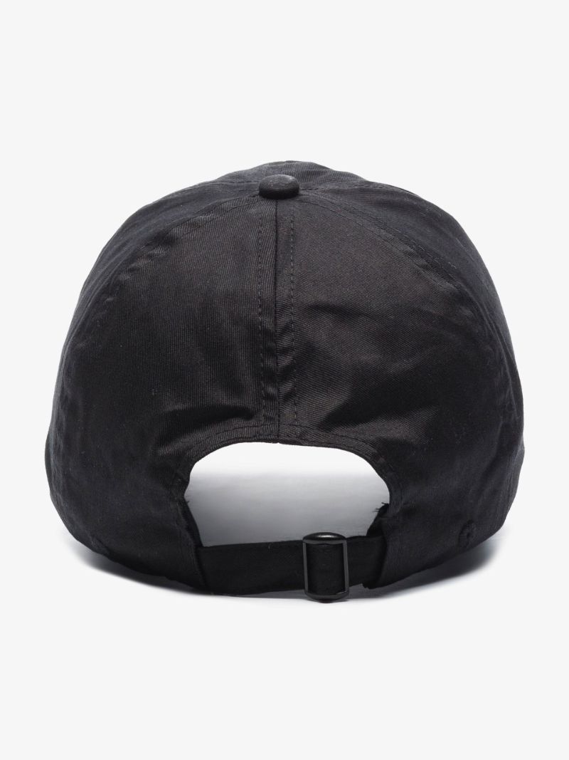 Black Embroidered Logo Baseball Cap