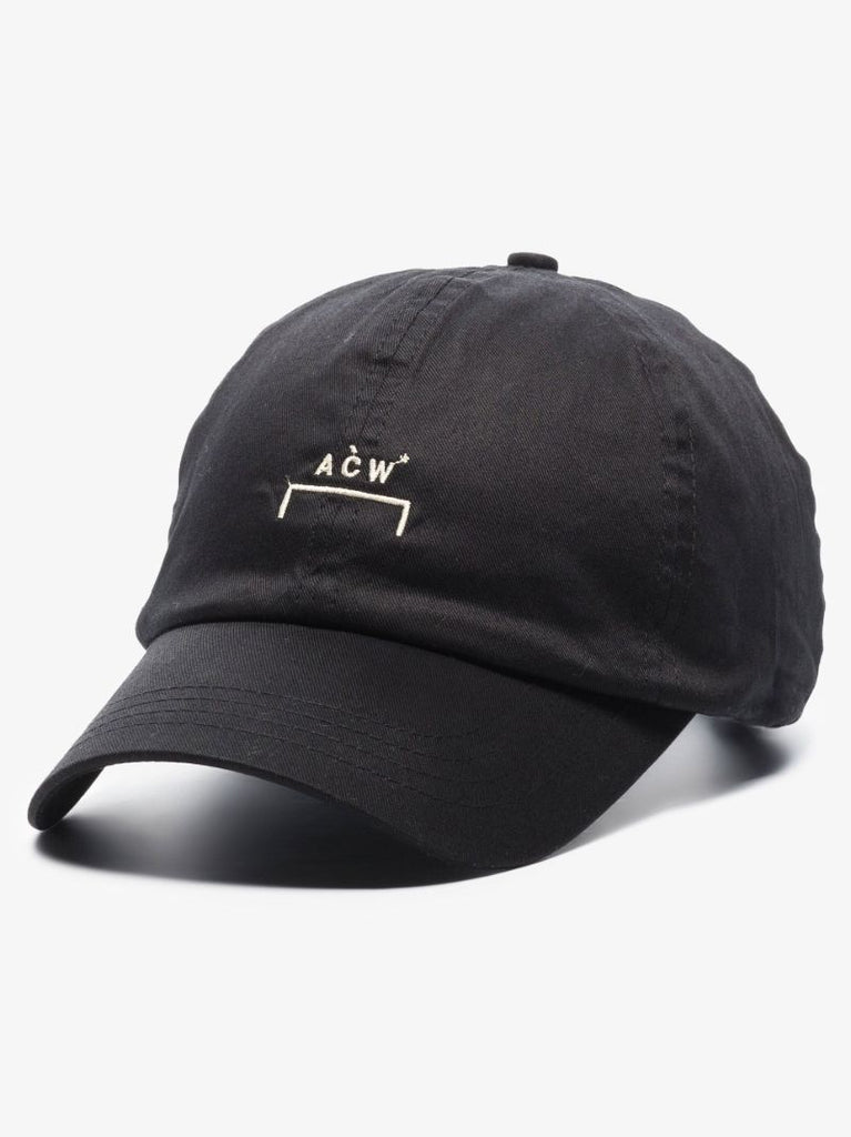 Black Embroidered Logo Baseball Cap