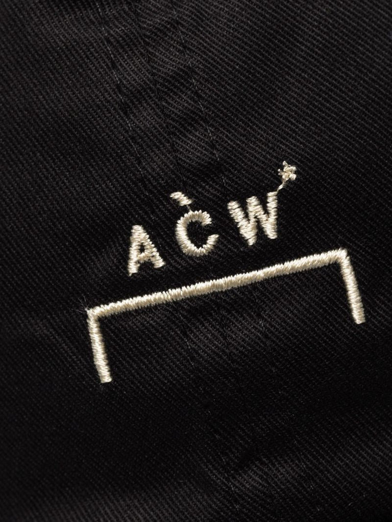 Black Embroidered Logo Baseball Cap