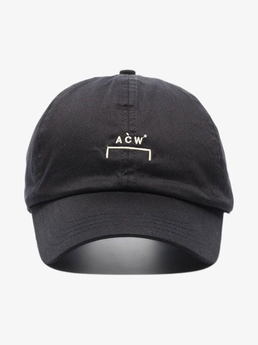 Black Embroidered Logo Baseball Cap