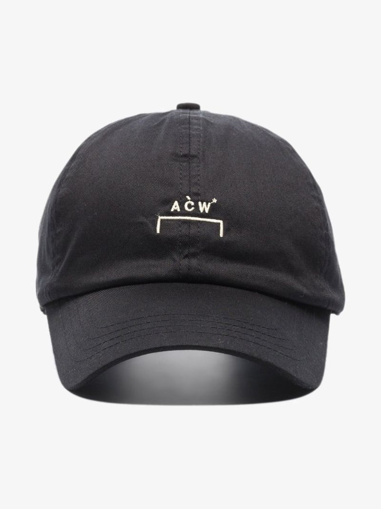 Black Embroidered Logo Baseball Cap