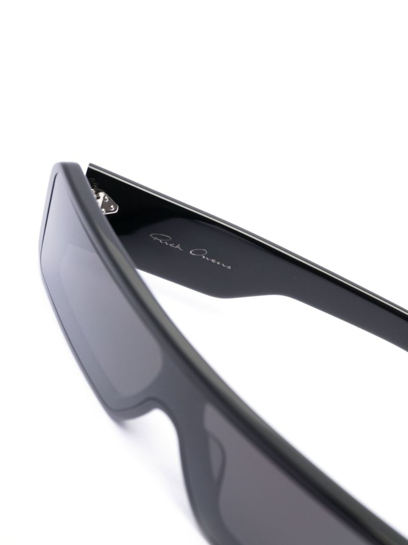 Black Gethshade Rectangular Sunglasses