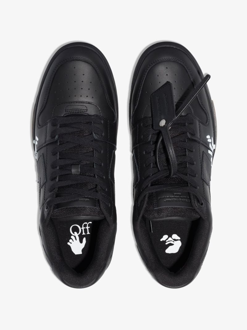 Black Out of Office Low-top Leather Sneakers