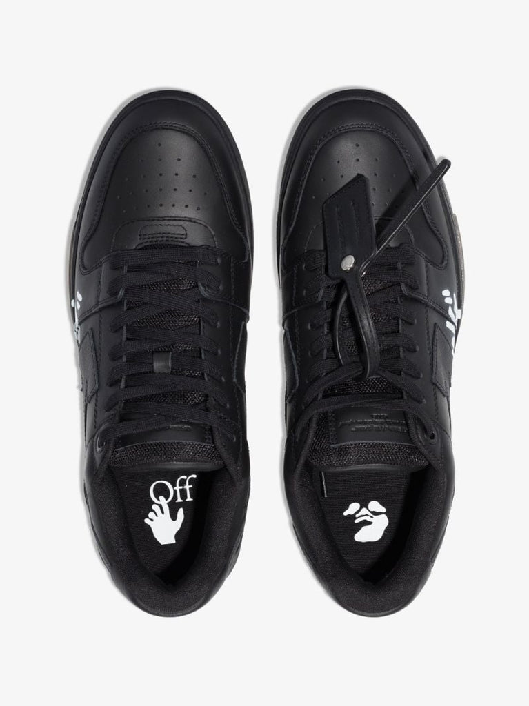 Black Out of Office Low-top Leather Sneakers