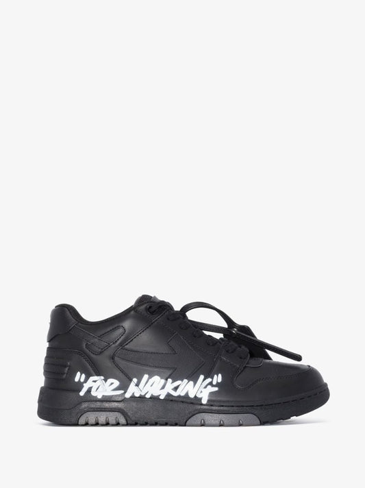 Black Out of Office Low-top Leather Sneakers