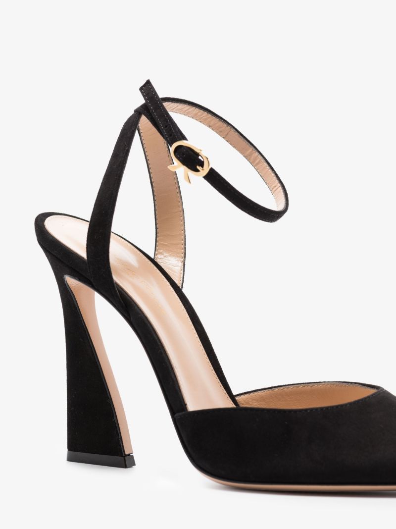 Black 120 Suede Pumps