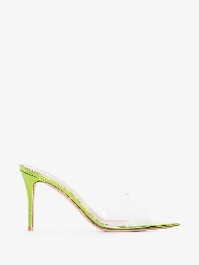 Green Elle 85 Leather Mules