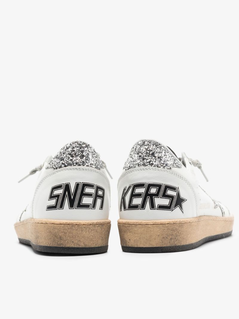 White Ball Star Leather Sneakers