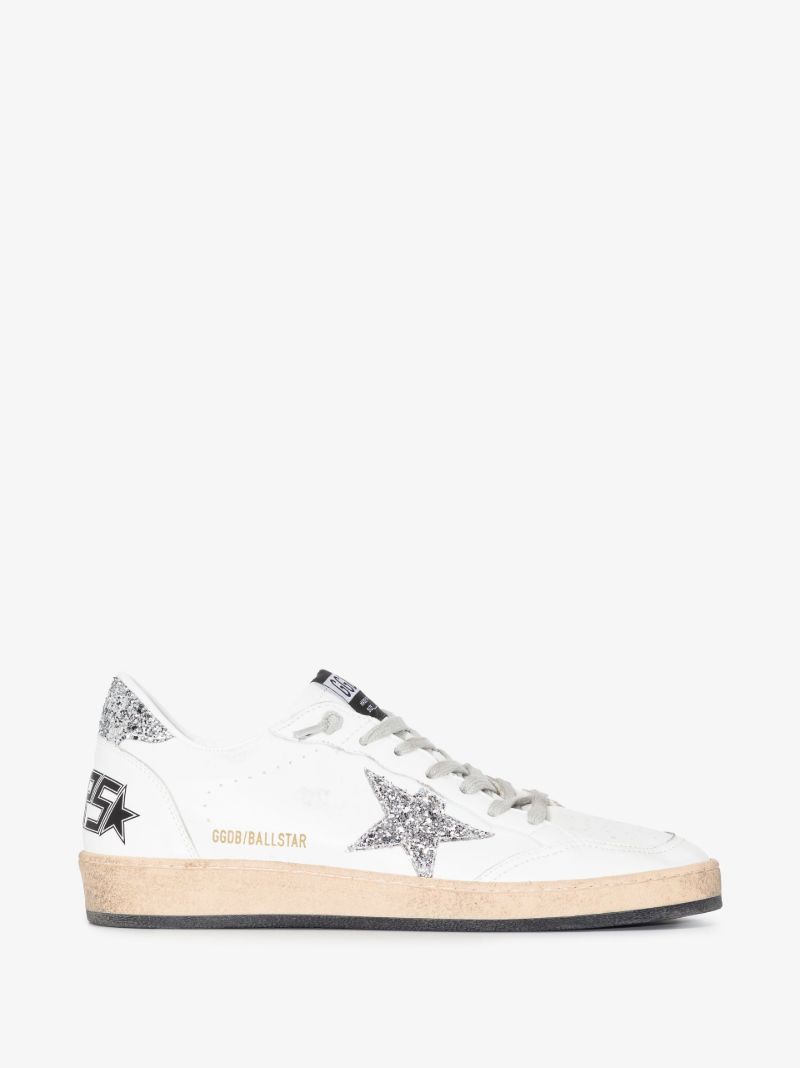 White Ball Star Leather Sneakers