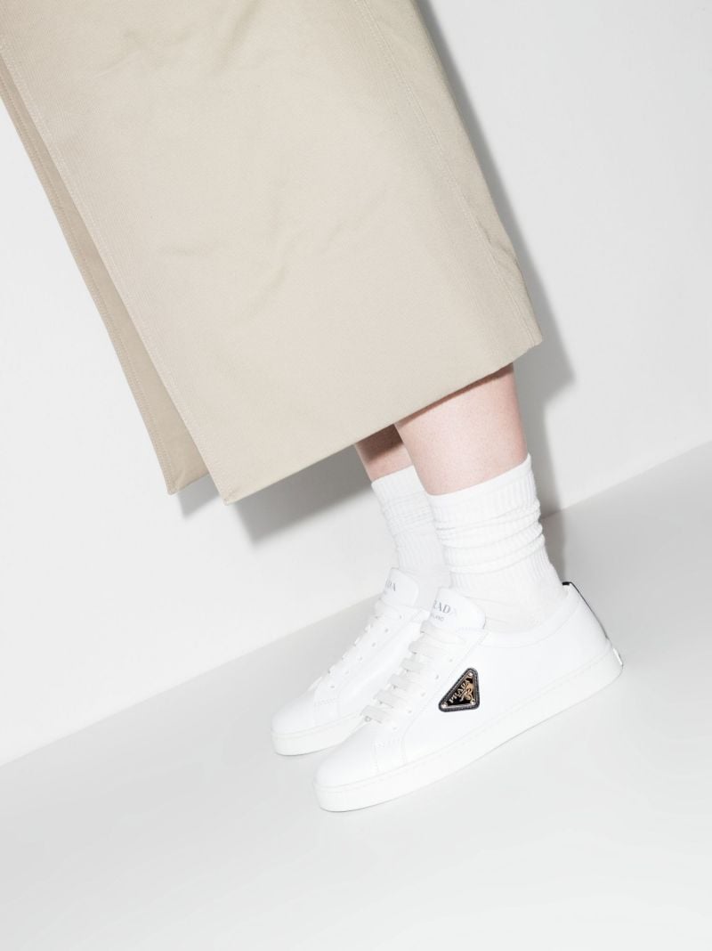 White Lane Low Top Leather Sneakers