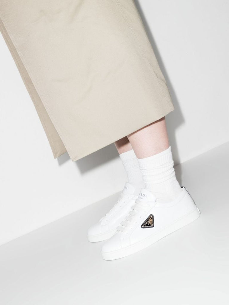 White Lane Low Top Leather Sneakers