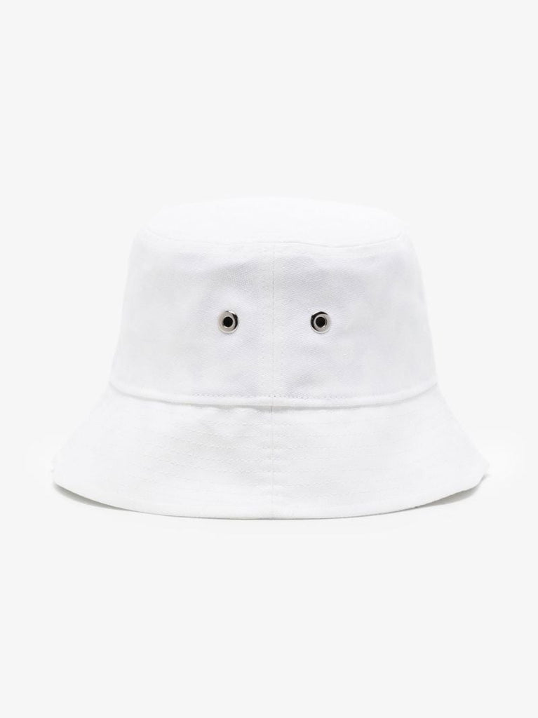 White Leondro Logo Cotton Bucket Hat