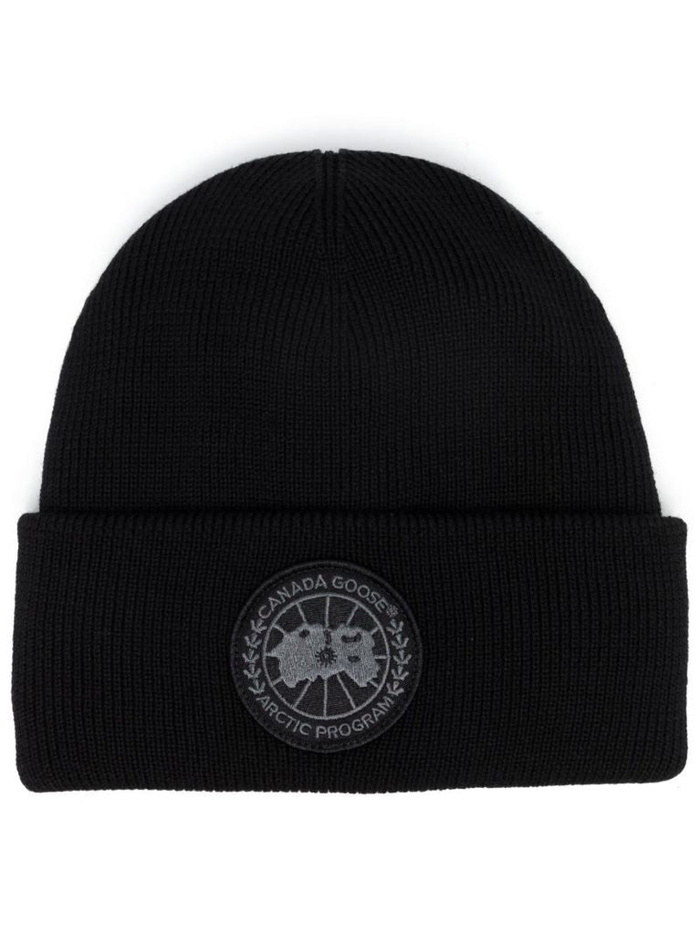 Black Thermal Disc Wool Beanie Hat