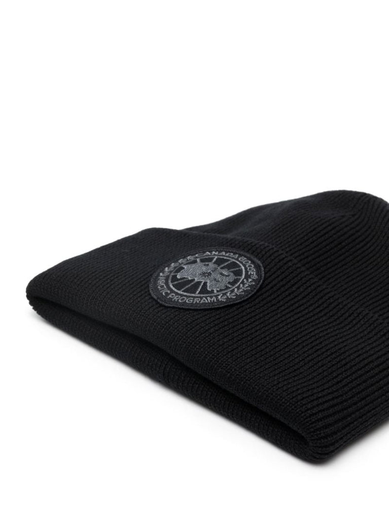 Black Thermal Disc Wool Beanie Hat