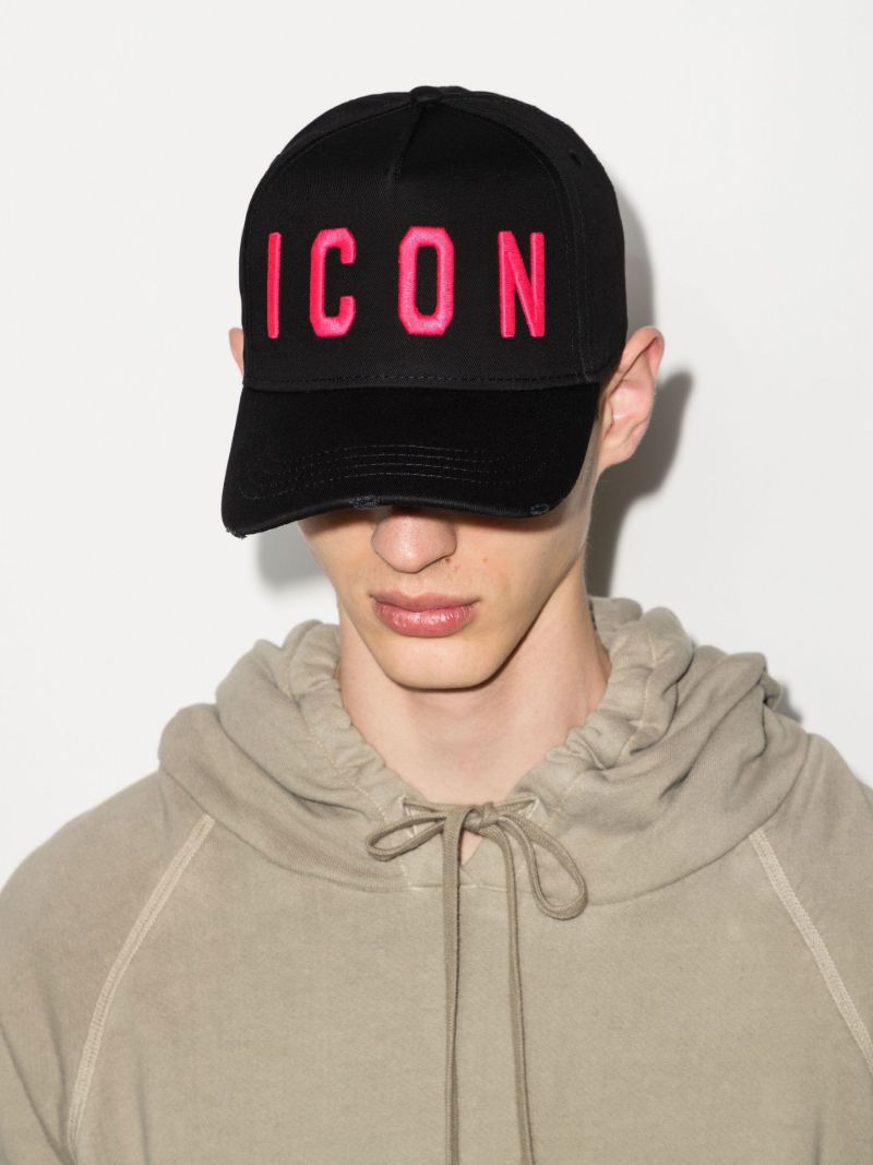 Black Icon Logo Baseball Cap