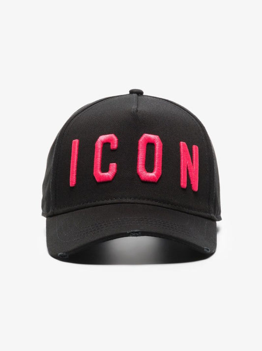 Black Icon Logo Baseball Cap