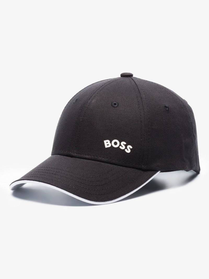 Black Logo Cotton Baseball Cap