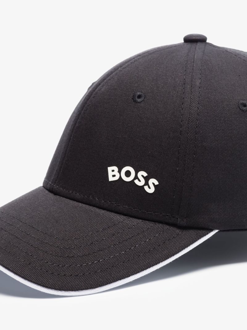 Black Logo Cotton Baseball Cap