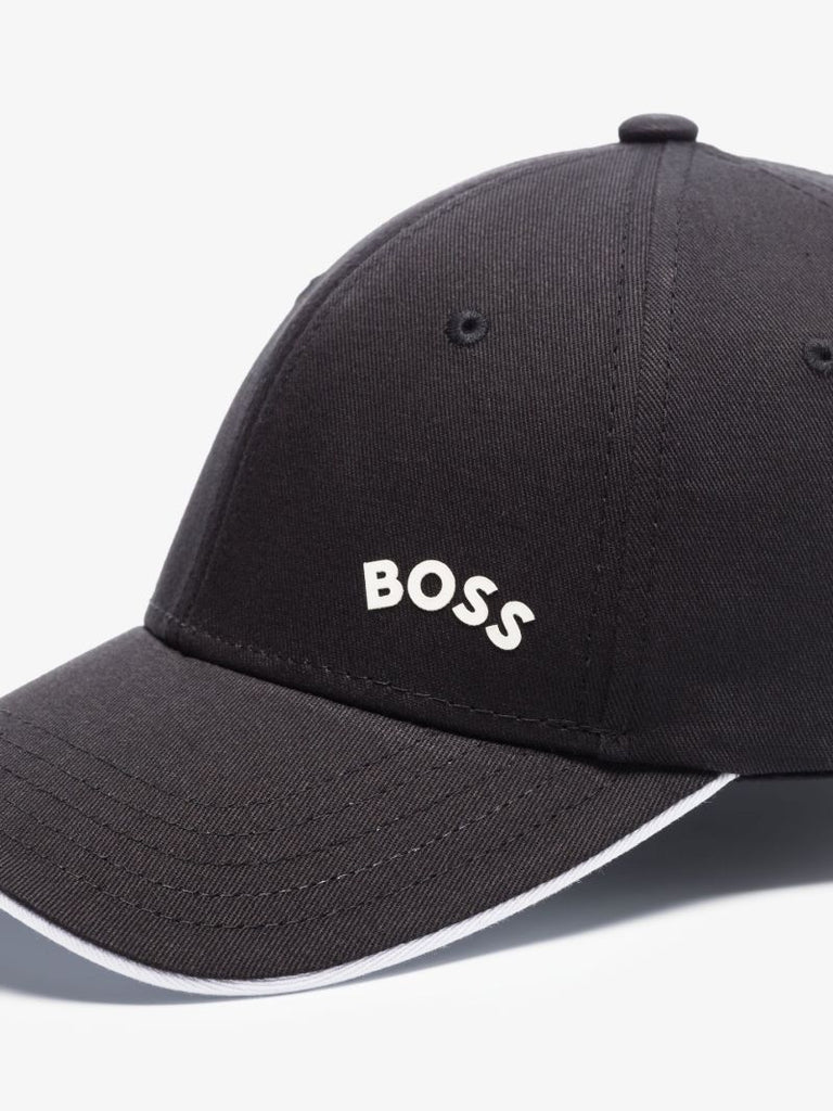 Black Logo Cotton Baseball Cap