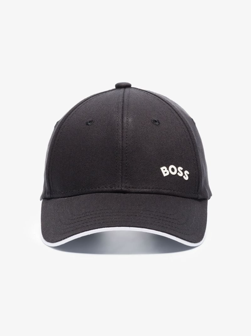 Black Logo Cotton Baseball Cap