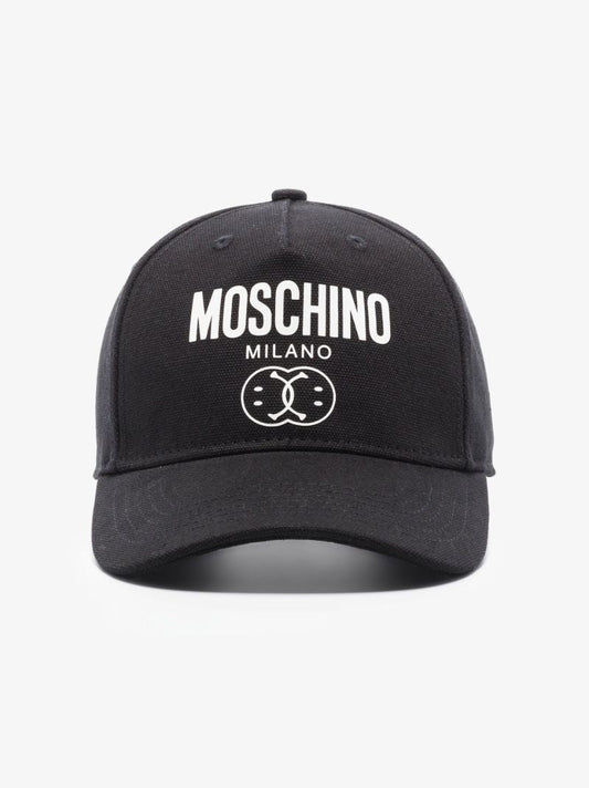 X Smiley Black Double Smiley Cotton Baseball Cap