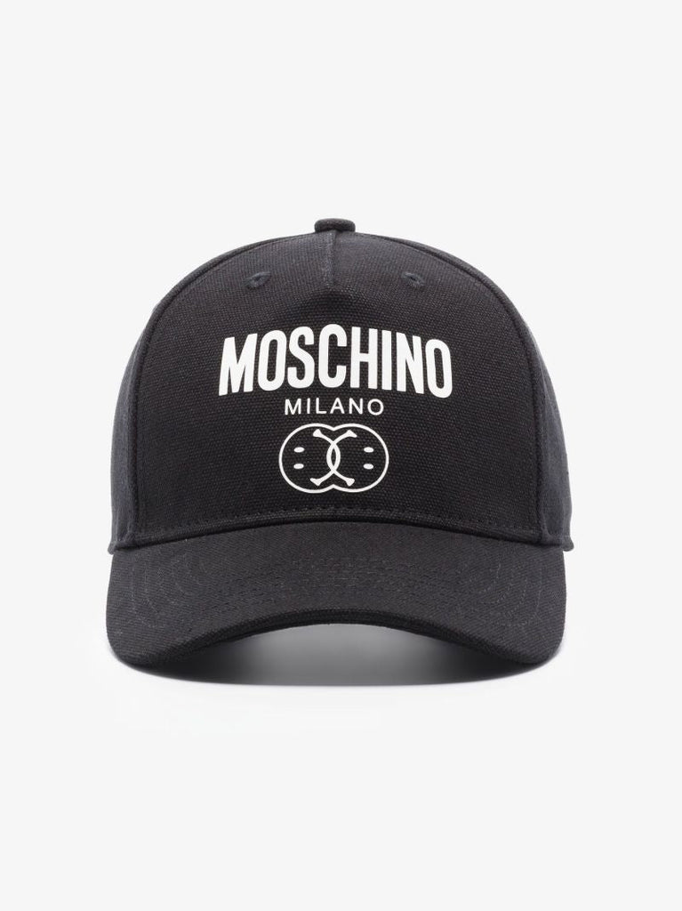 X Smiley Black Double Smiley Cotton Baseball Cap